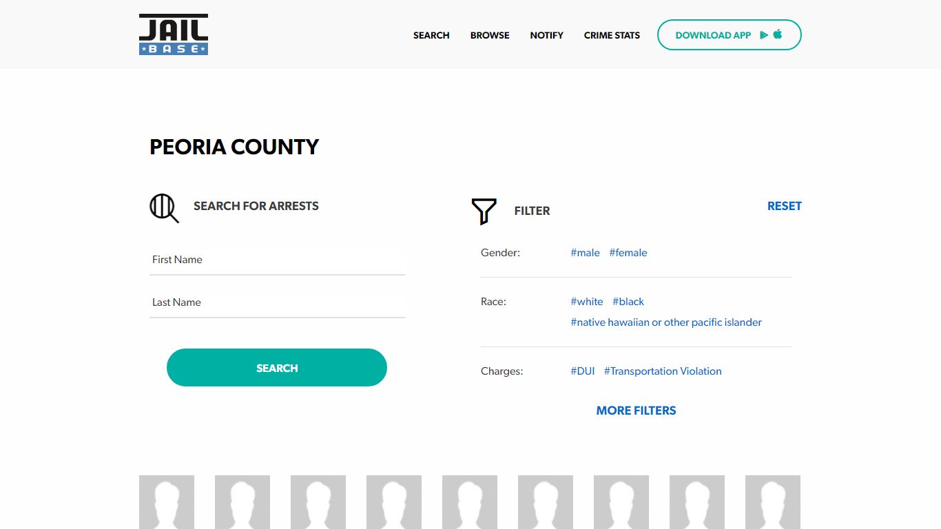 Peoria County Jail Inmate Search and Mugshots | JailBase